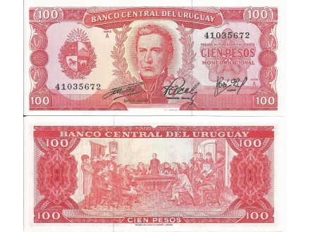 Uruguay 100 pesos 1967. UNC