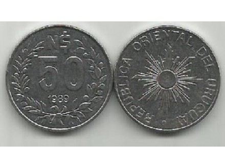Uruguay 50 nuevos pesos 1989.