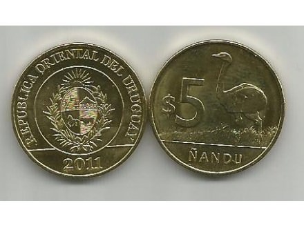 Uruguay Urugvaj 5 pesos  2011.