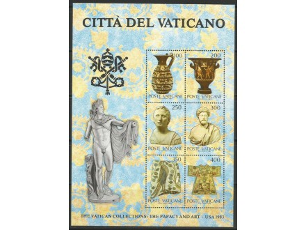 Vatikan,Umetnička kolekcija 1983.,blok,čisto