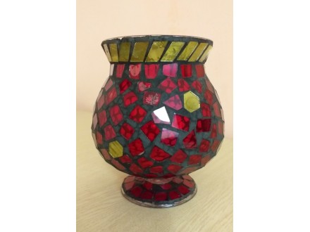 Vintage vaza, retro mozaik od stakla, Italia