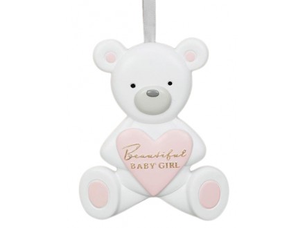 Viseća dekoracija - Teddy Bear, Beautiful Baby Girl - Bambino