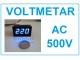 Voltmetar AC 60-500V plavi displej slika 1