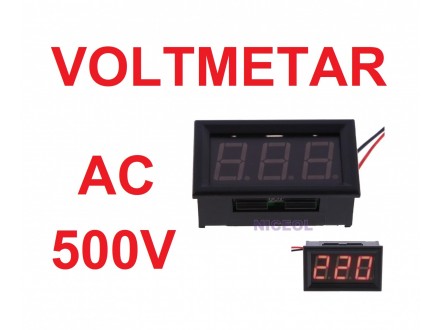 Voltmetar AC 70-500V crveni displej
