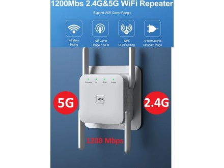 WiFi pojacivac 5G i 2.4G 1200Mbps WiFi repetitor bezicn