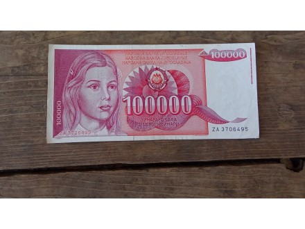 ZA ZAMENSKA 100000 DINARA 1989