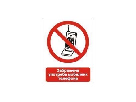 Zabranjena upotreba mobilnih telefona - table