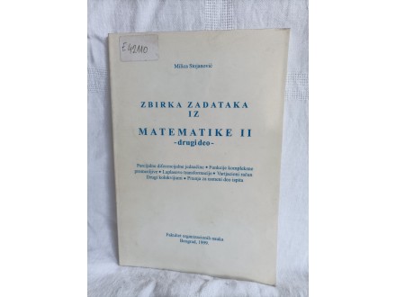 Zbirka zadataka iz matematike 2,Milica Stojanovic