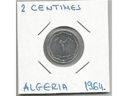 a8 Algeria Alzir  2 centimes 1964. u kartonu