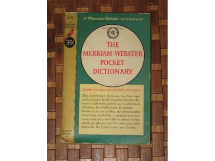 englesko - engleski merriam - webster pocket dictionary