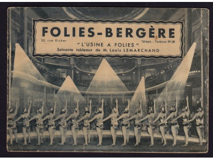 kabare Folies Bergere - program c.1930