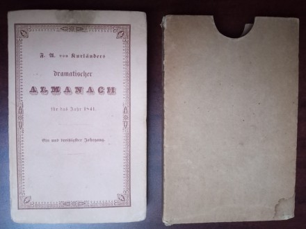 stari dramski nemački almanah iz 1841.