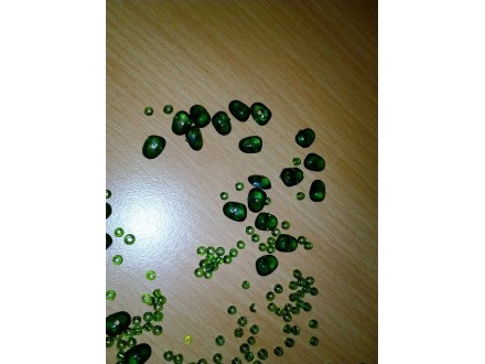 zelene boje providne perlice
