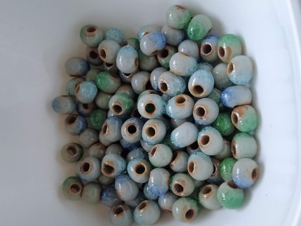 (A1038) Porcelanske perle Zelenkaste 1KOM