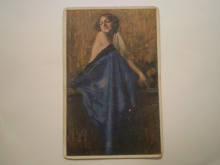 `Devojka u plavom` strara razglednica iz 1924
