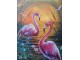 *Digital print na platnu 40x30cm - Flamingosi* slika 1