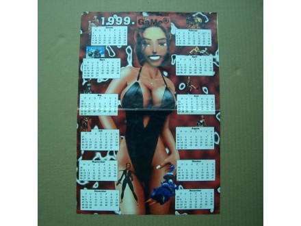 ! poster Lara Kroft, 1999 kalendar