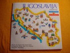! turistička mapa ZOI Jugoslavija, na engleskom