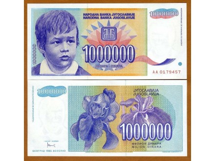 1 000 000 Dinara 1993 UNC Perunika