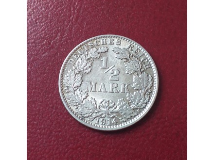 1/2 MARK 1914 J srebro