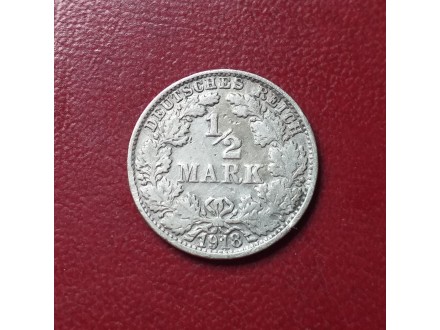 1/2 MARK 1918 F srebro