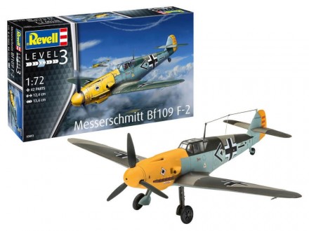 1:72 Messerschmitt Bf109 F-2 Revell 12 cm