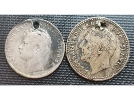 1 Dinar 1879 I 10 Dinara 1931 Srebro buseni