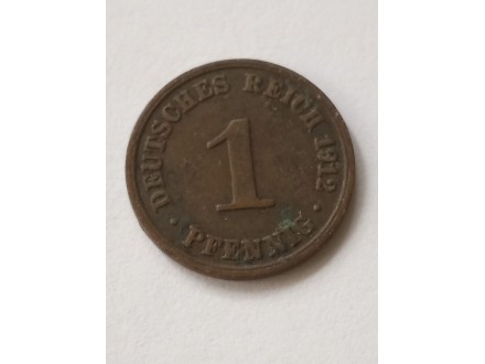 1 Pfennig - A - 1912.g - Nemačka -
