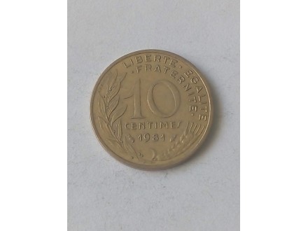 10 Centimes 1981.godine - Francuska -