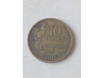 10 Francs 1952.godine - Francuska - Petao