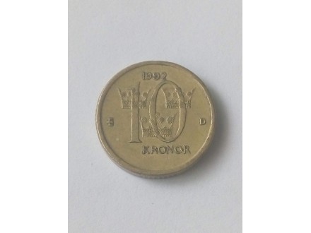 10 Kruna 1992.g - Švedska -