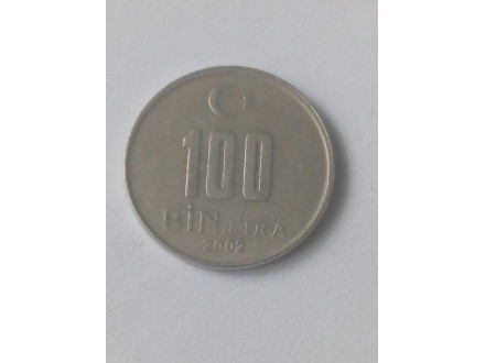 100 Bin  Lira 2002.g - Turska -