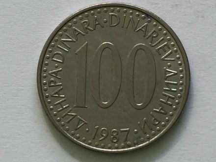 100 DINARA 1987 SFRJ