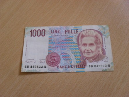 1000 Lire 1990.