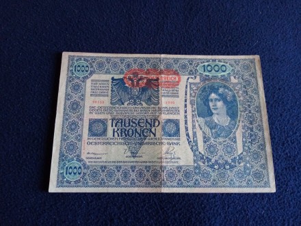 1000 kronen,Deutscheosterreich,1919,vf.