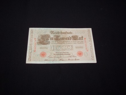 1000 maraka,Njemačka 1910,vf/xf