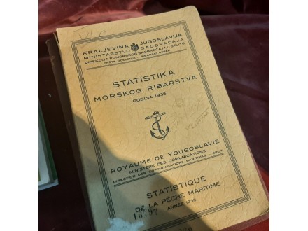 191 Statistika morskog ribarstva 1935 Kraljevina Jugosl