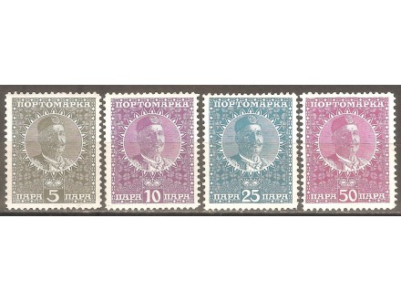 1913 - Crna Gora - Porto marke  Kralja Nikola MH