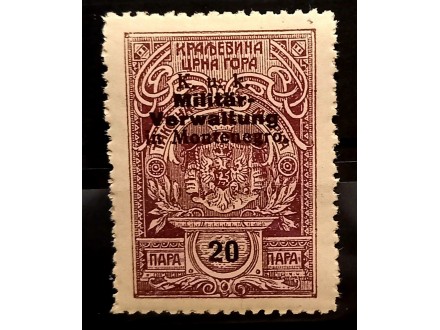 1916.Crna Gora-WWI-Austrija-taksena marka, 20 para MNH