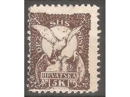 1919 - SHS Hrvatska - soko 5 krune MH