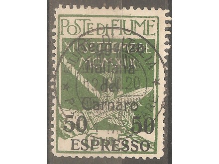 1920 - FIUME Vojna marka ESPRESSO 50c -5c