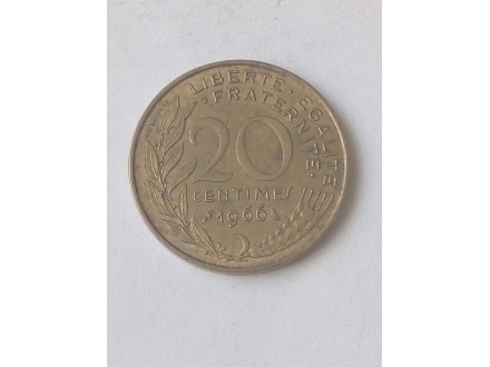 20 Centimes 1966.godine - Francuska -