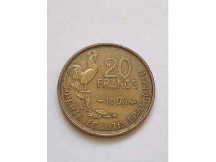 20 Francs 1953.g - Francuska - Petao -