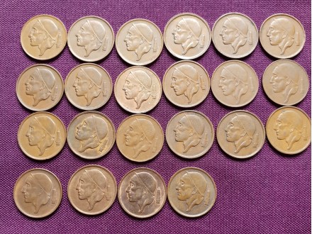 22x  50 centimes Belgija Razne godine
