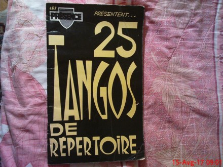 25 TANGOS DE REPERTOIRE  - PARIS FRANCE