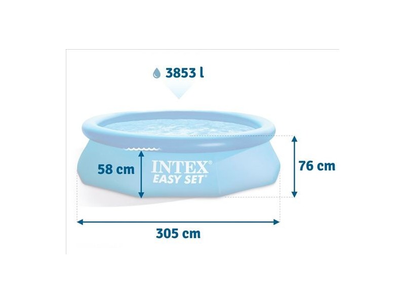 28122 Intex bazen 3,05m x 76 cm sa filter pumpom