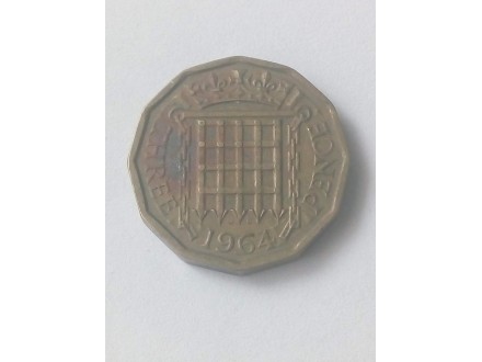 3 Three Pence 1964.g - Engleska -