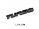 3D metalne nalepnice (car sticker) Turbo, crne slika 2