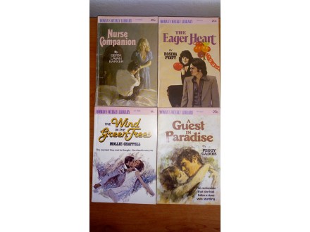 4 knjige - Ljubavni romani /Engleski jezik