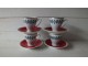 4 porcelanske šoljice sa tacnama Freiberger, DDR 70te slika 1